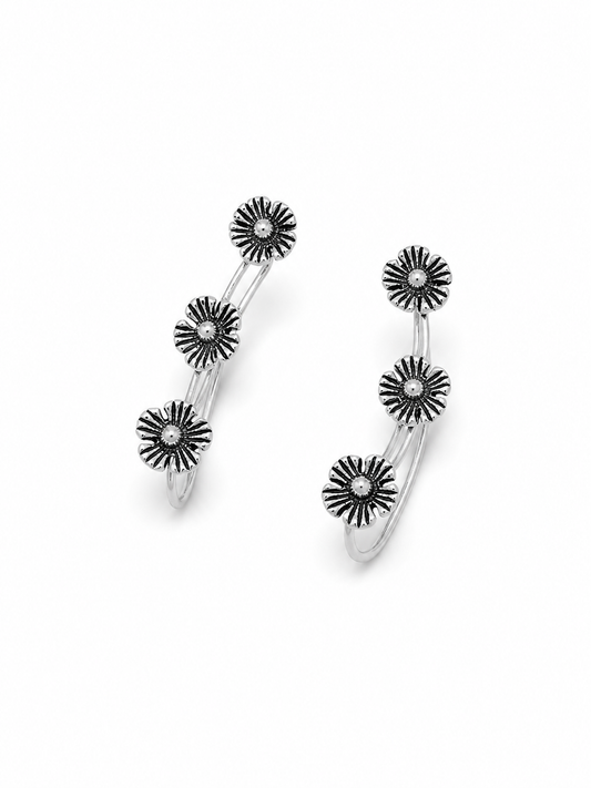 925 Silver Daisy Trail Earrings