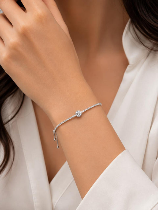 Solitaire Sparkling Tennis Bracelet