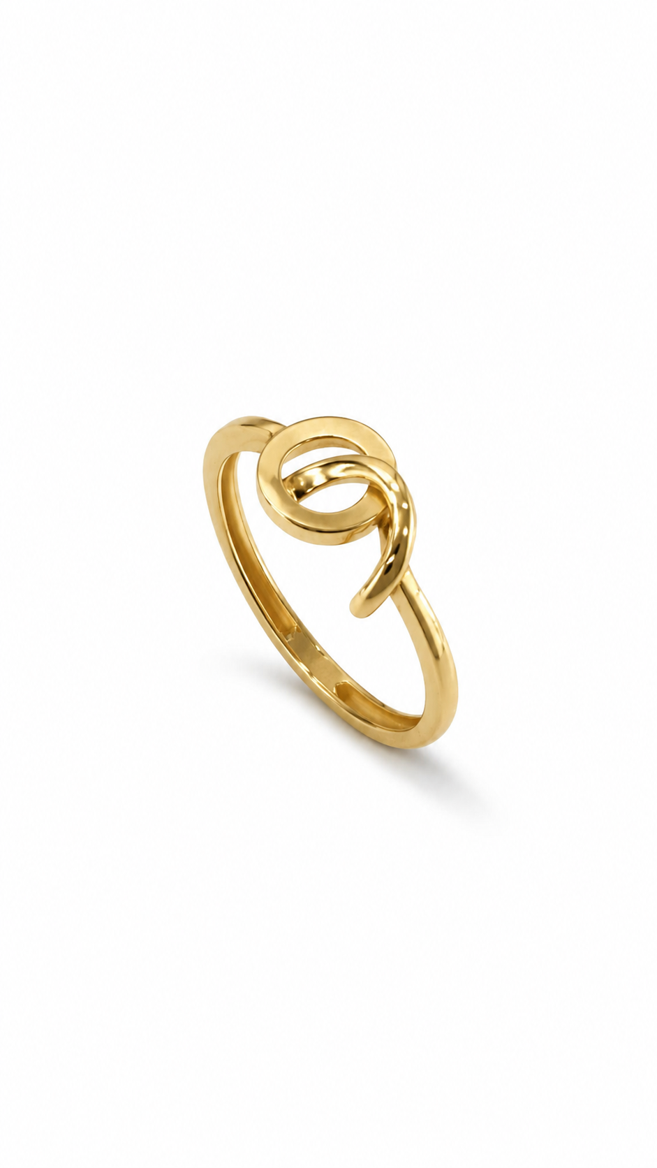9K Gold Interlocking Circle Ring