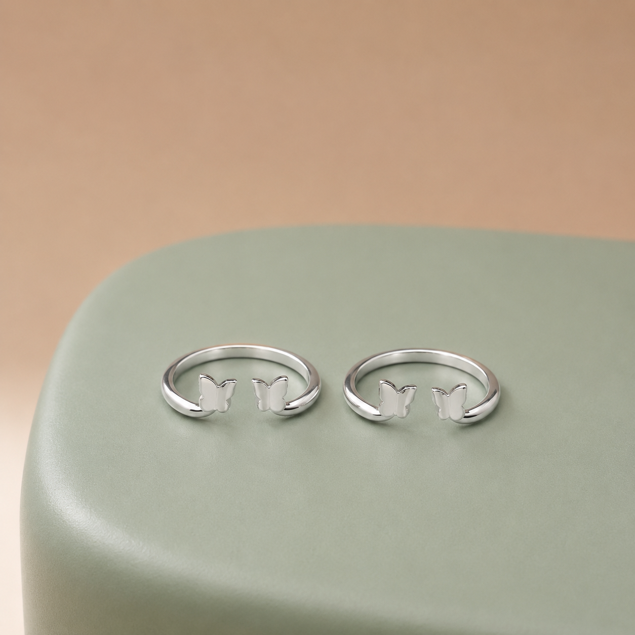 925 Silver Minimal Butterfly Toe Ring