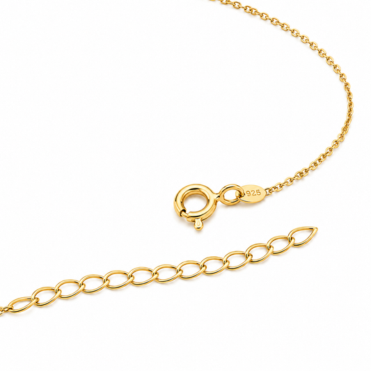 Silver Celestial Pearl & Multicolor Gold Necklace