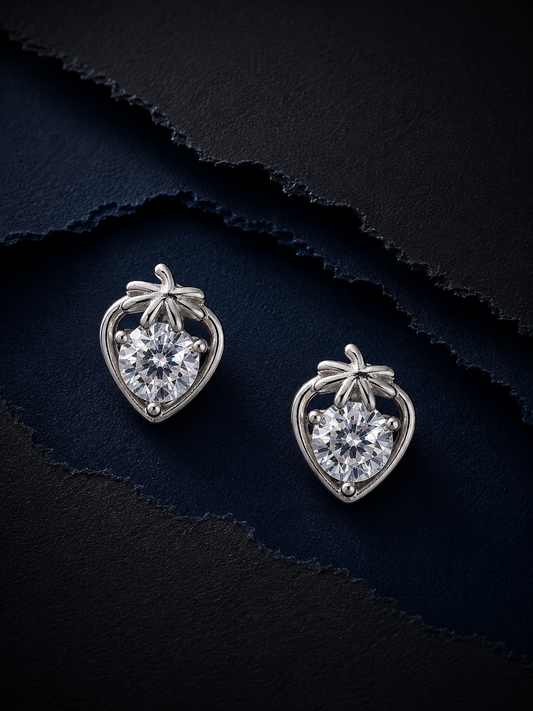 Delicate Strawberry Spark Stud