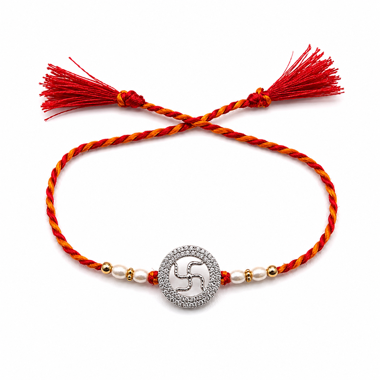 Swastik Pearl Rakhi