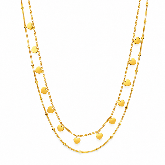 Demi Fine Layered Heart Charm Necklace