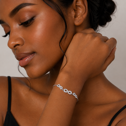 Silver Infinity Adjustable Bracelet