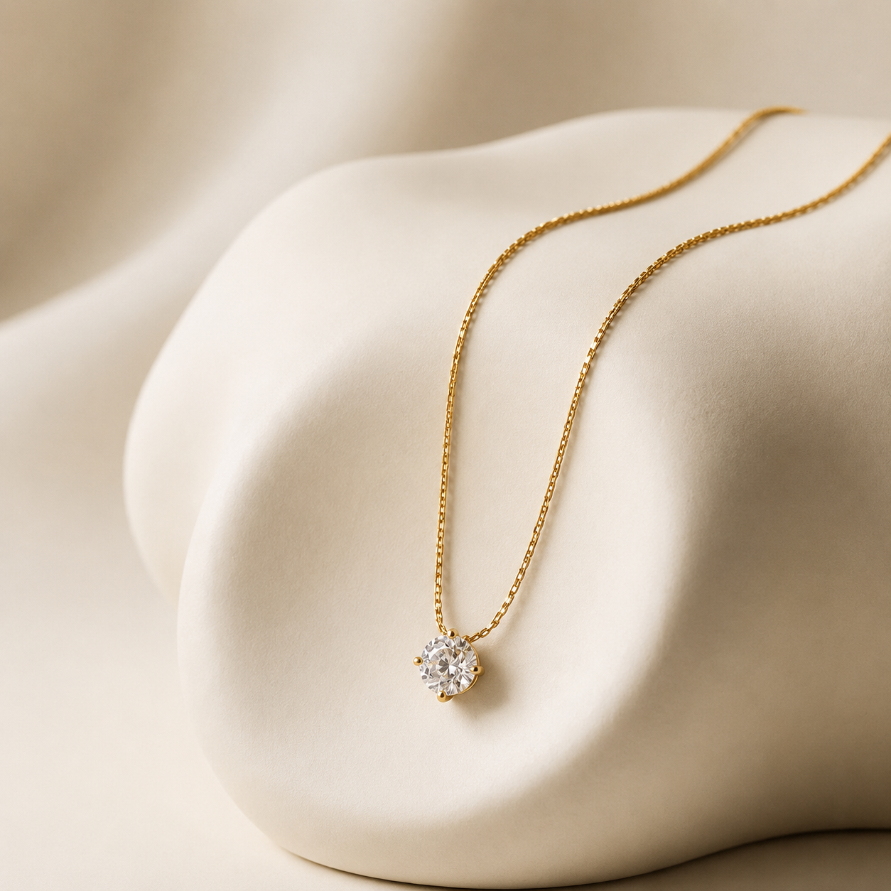 Demi Fine Classic Solitaire Crystal Necklace