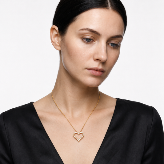 Demi Fine Open Heart Sparkle Necklace