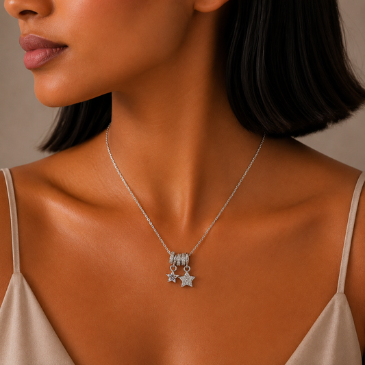 Silver Star Charm Necklace