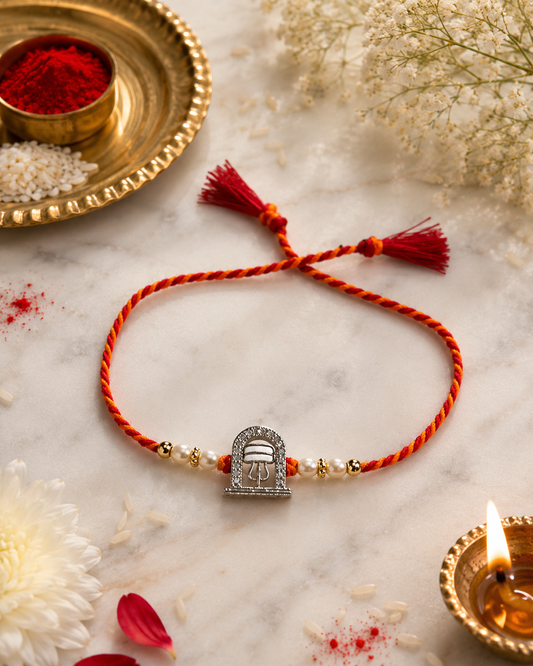 Shivling Pearl Rakhi
