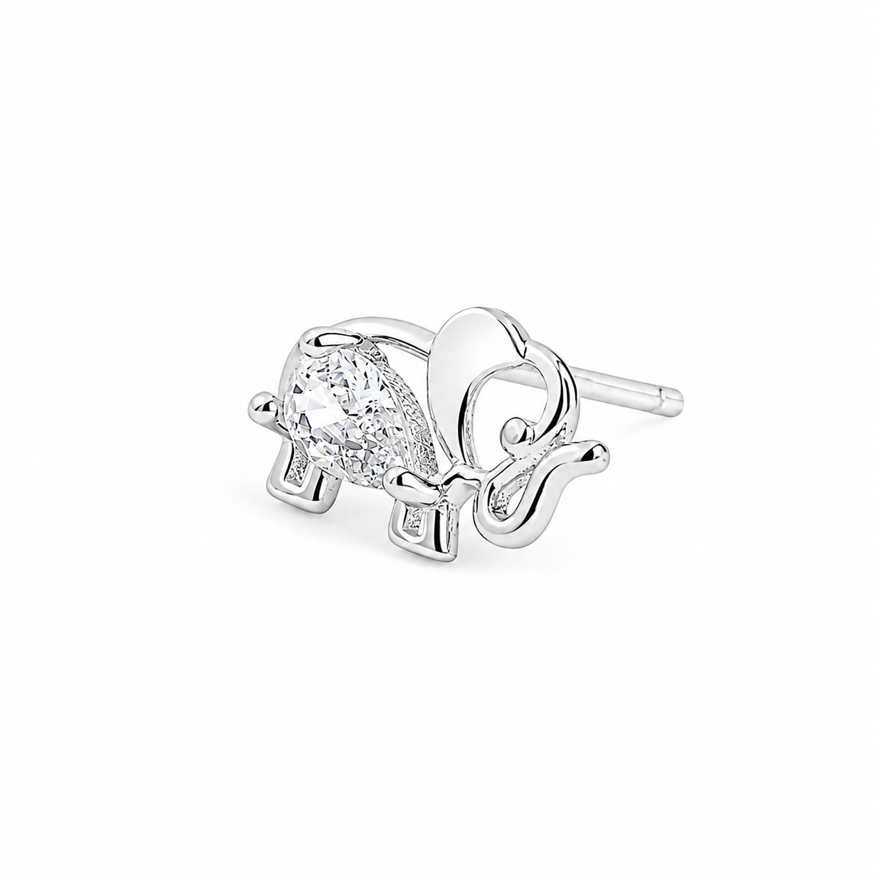 925 Silver Little Elephant Studs