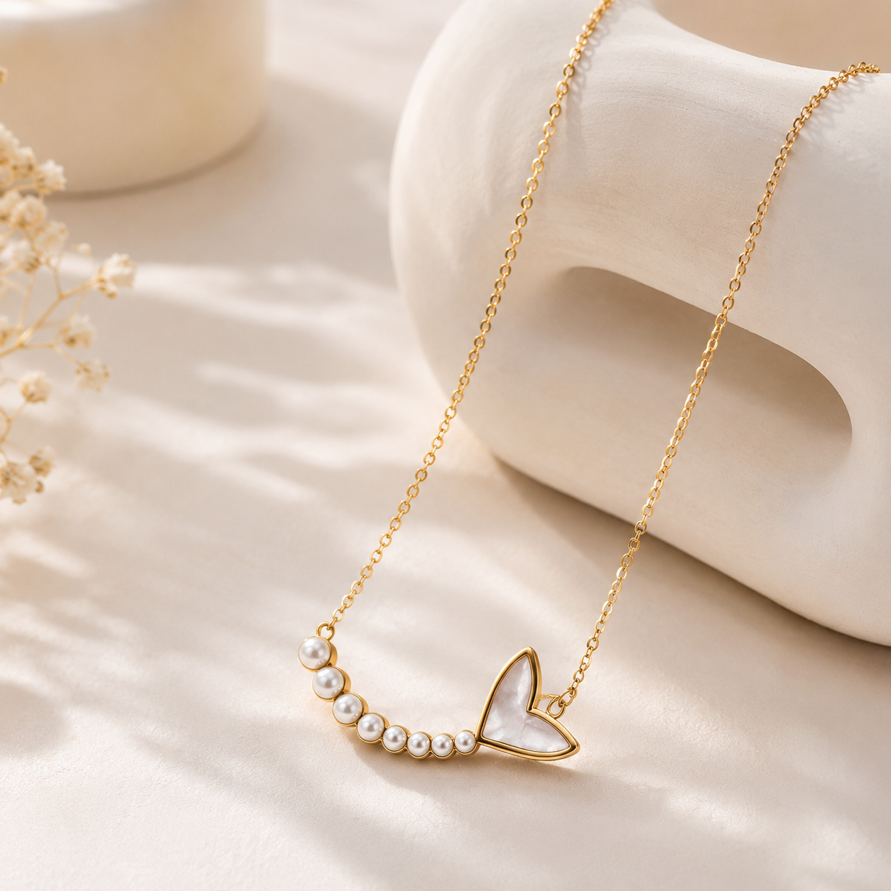 Demi Fine Pearl Trail Butterfly Necklace