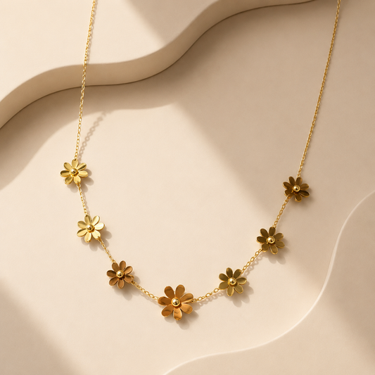 Demi Fine Golden Daisy Necklace