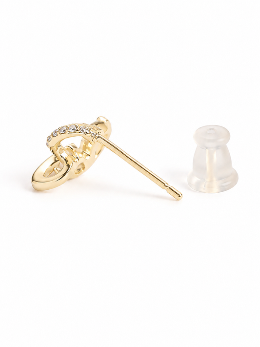 Silver Elegant Heart Trio Earrings