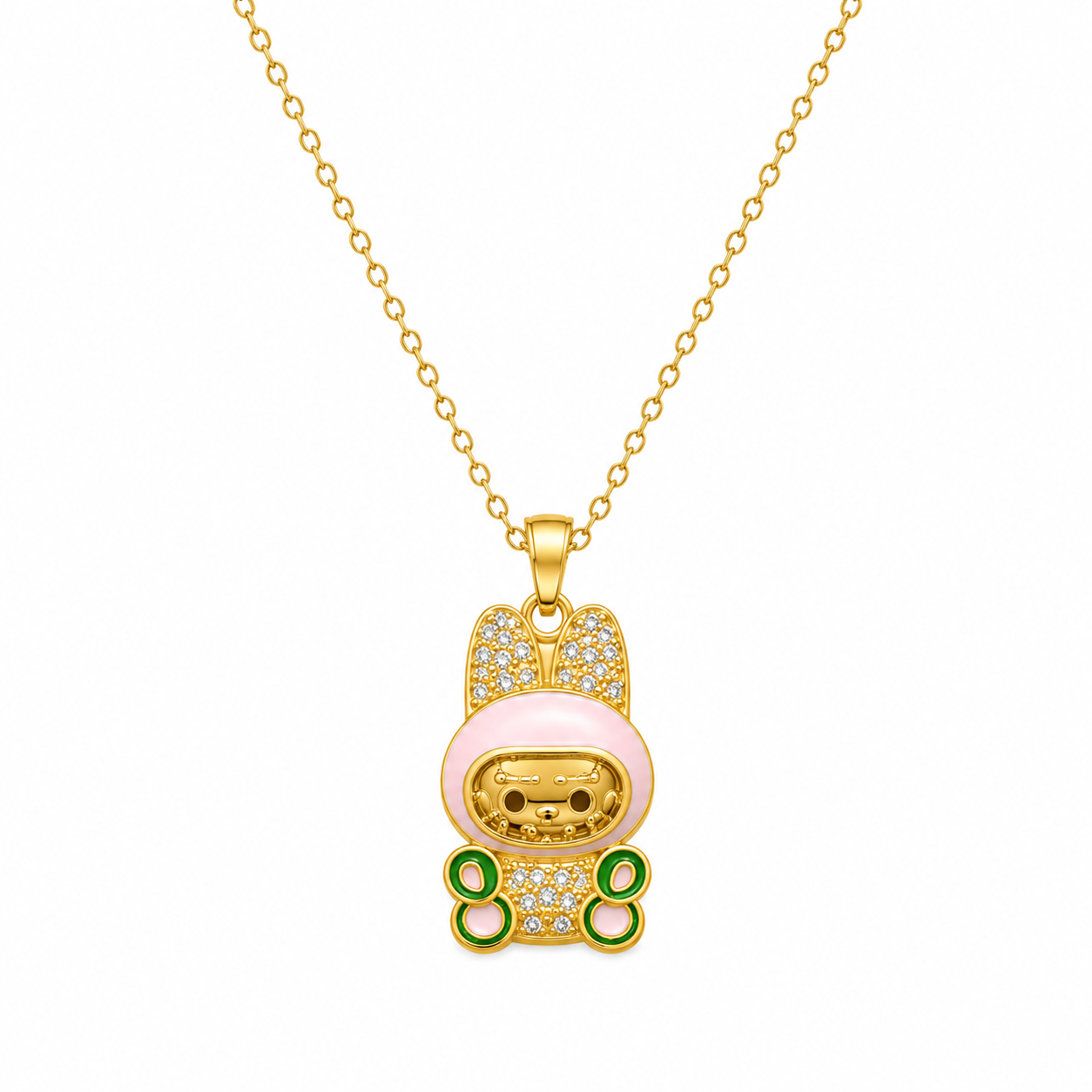 Demi Fine Bunny Charm Pendant Necklace