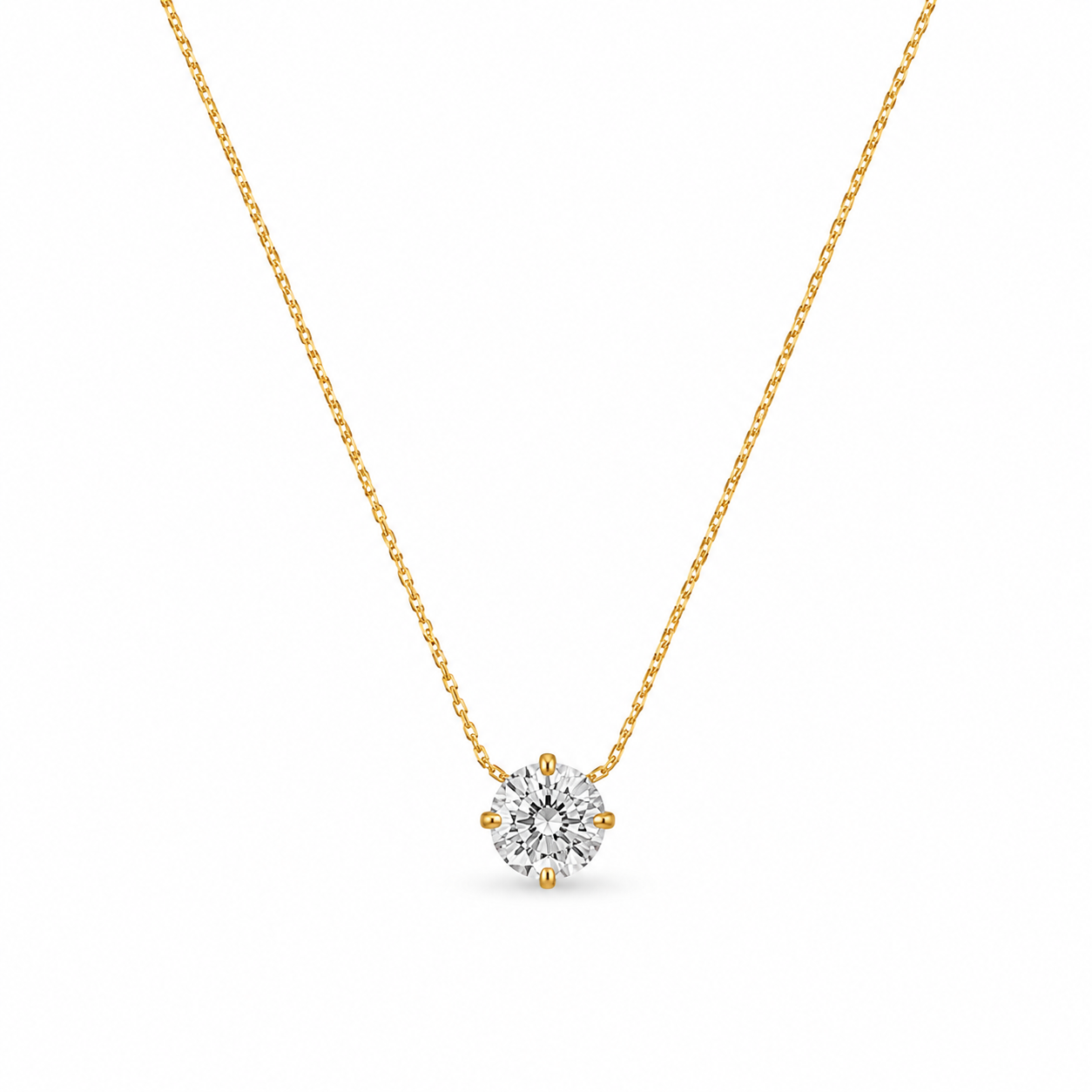 Demi Fine Classic Solitaire Crystal Necklace