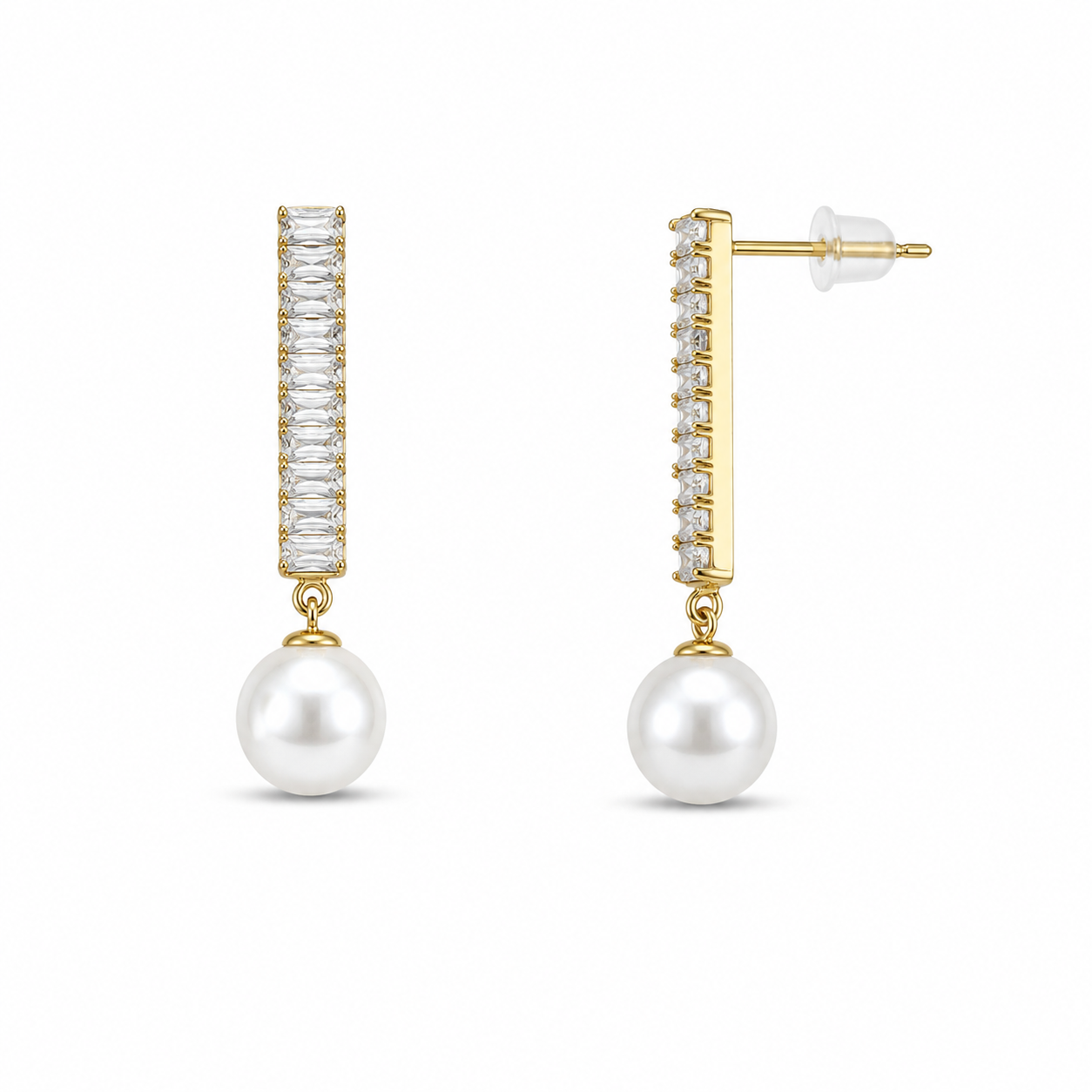 Demi Fine Celeste Pearl & Crystal Drop Earrings