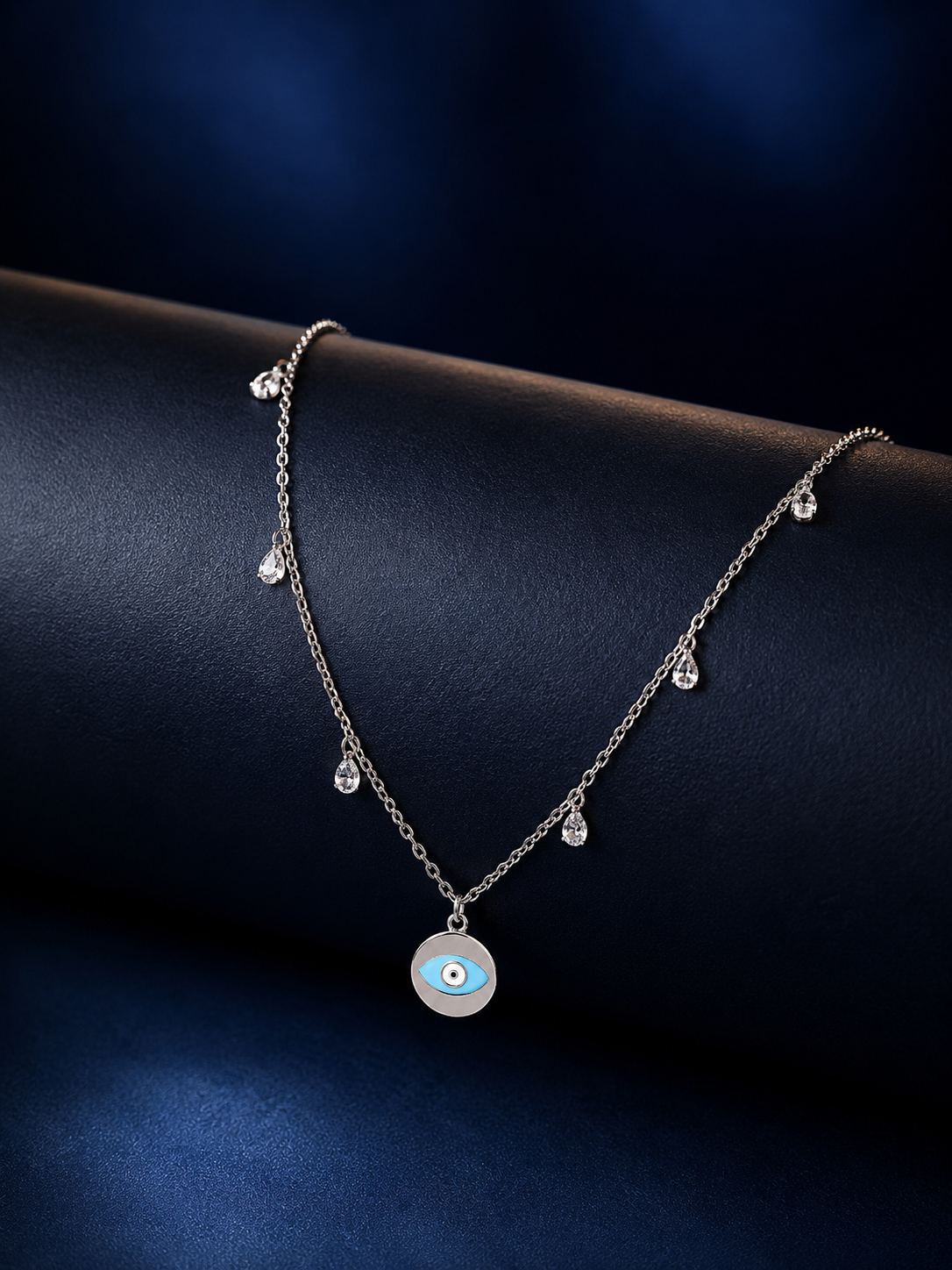 Blue Aura Drop Necklace