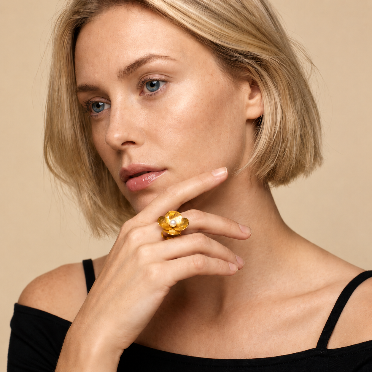 Demi Fine Pearl Bloom Ring