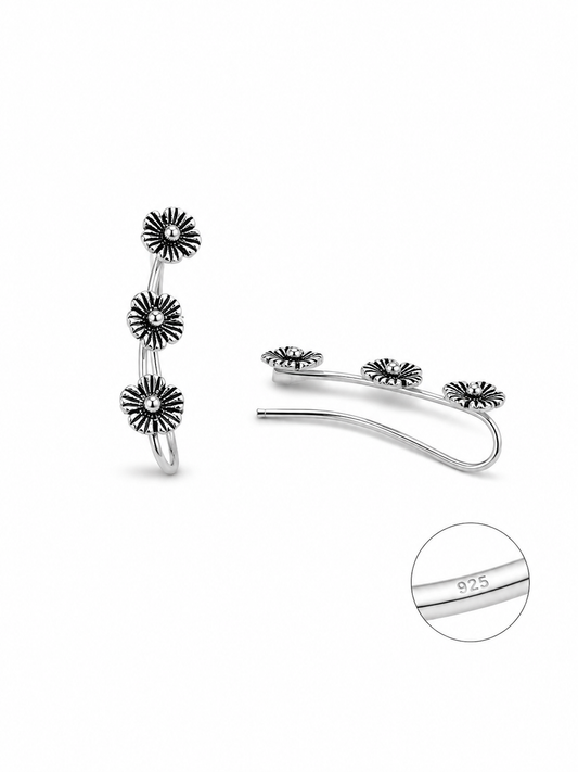925 Silver Daisy Trail Earrings