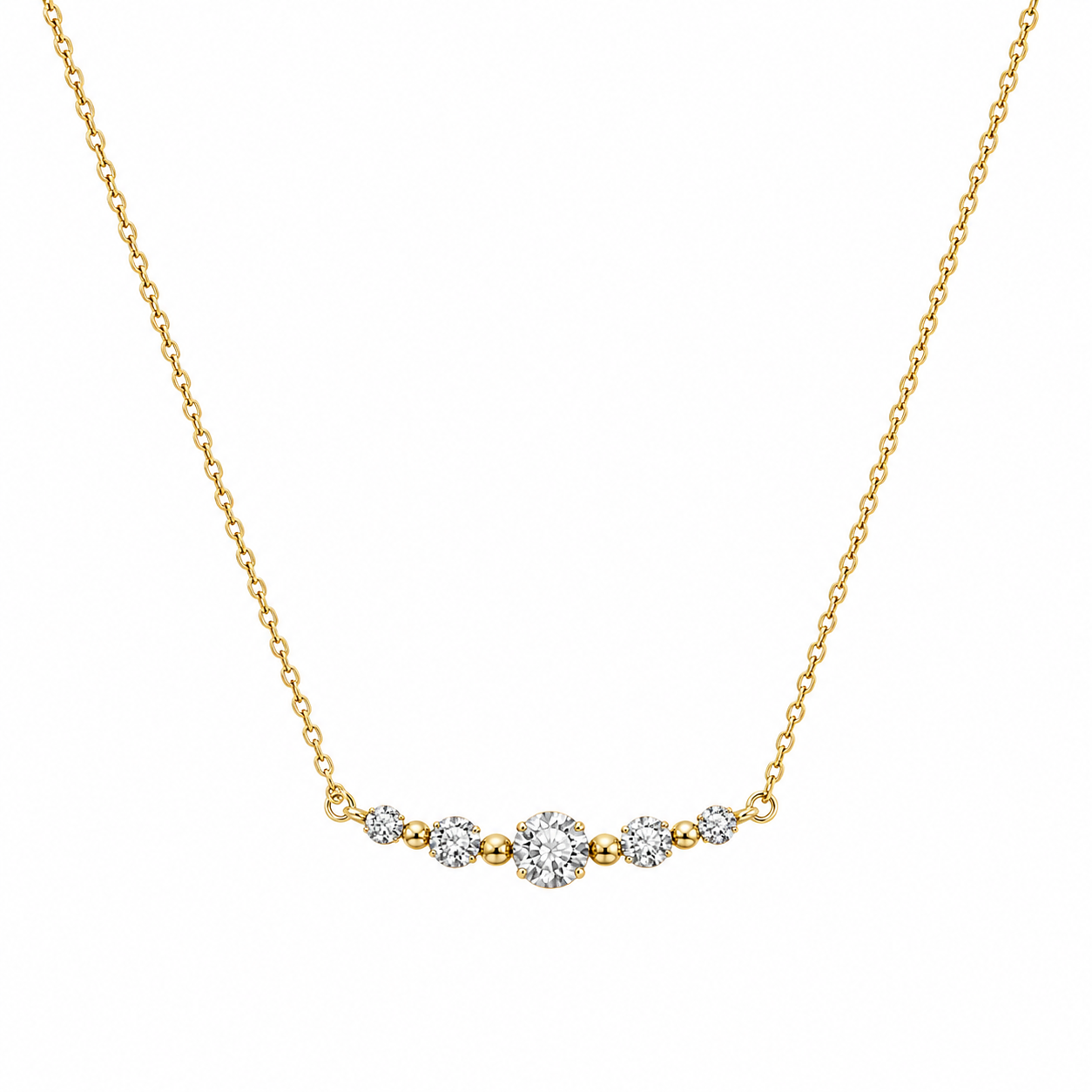 Demi Fine Cubic Zirconia Station Necklace