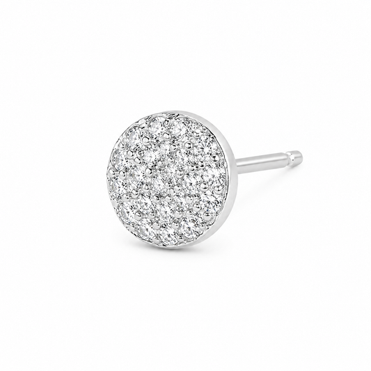 Silver Everlasting Shine Round Studs