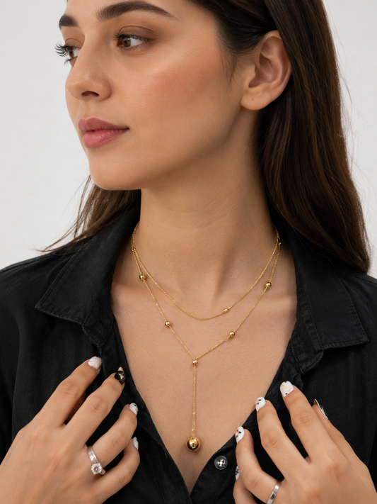 Demi Fine Celeste Layered Drop Necklace