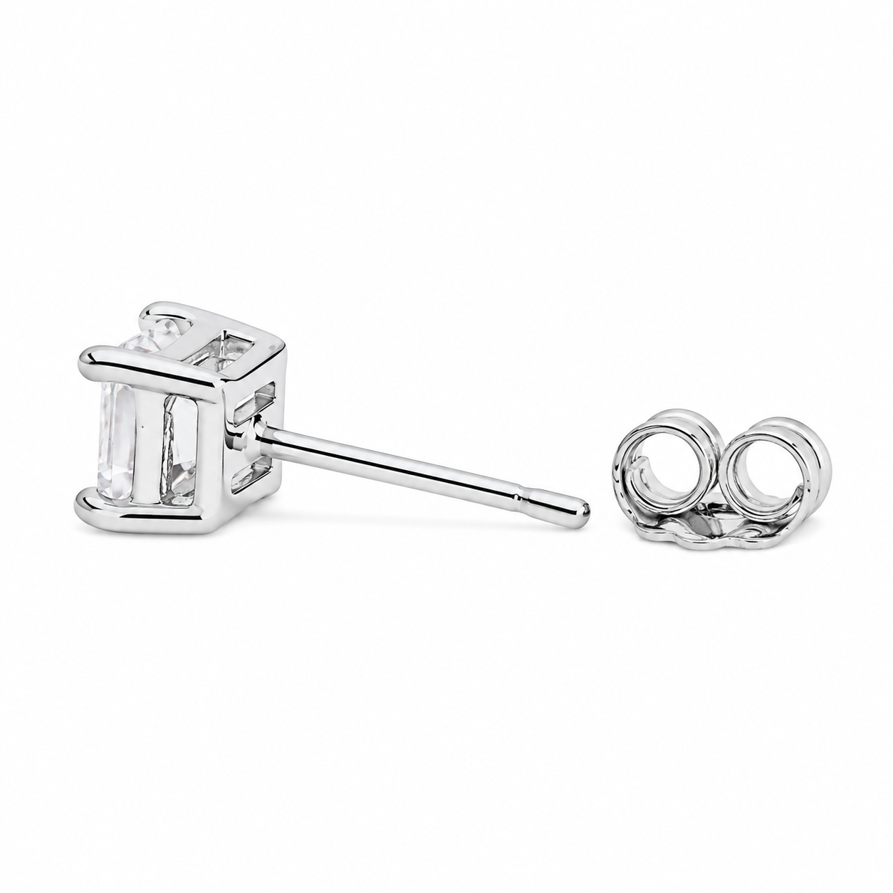 Silver Square Slay Studs
