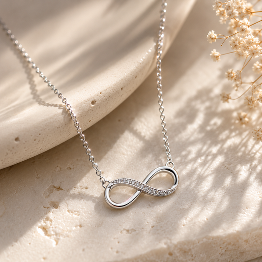 Silver Infinity Spark Necklace
