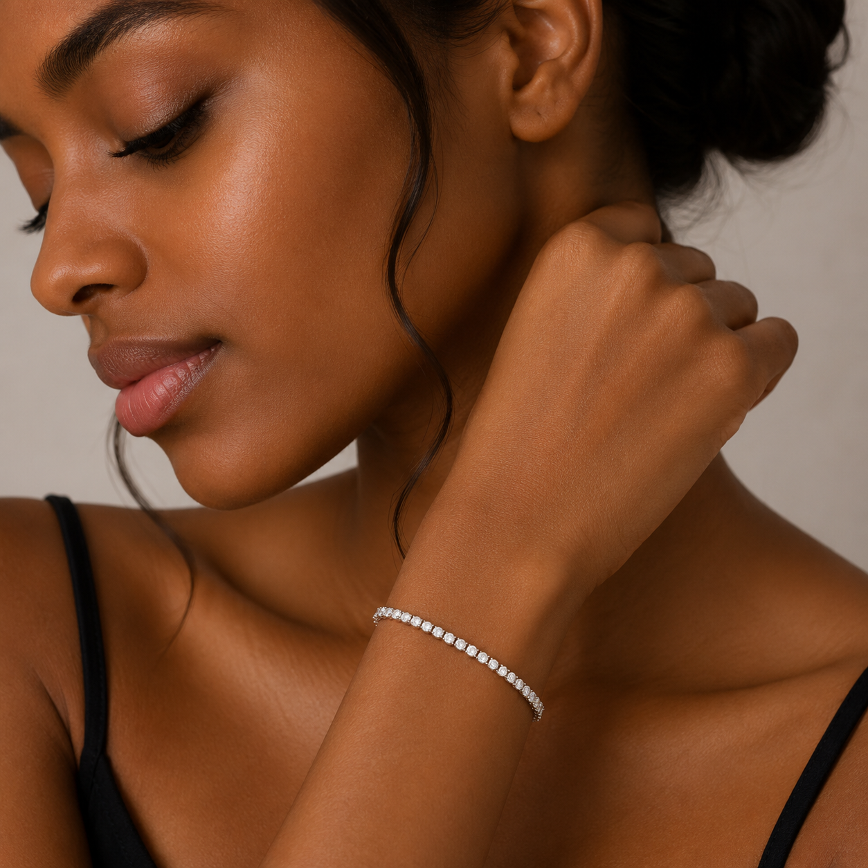 Silver CZ Adjustable Bracelet
