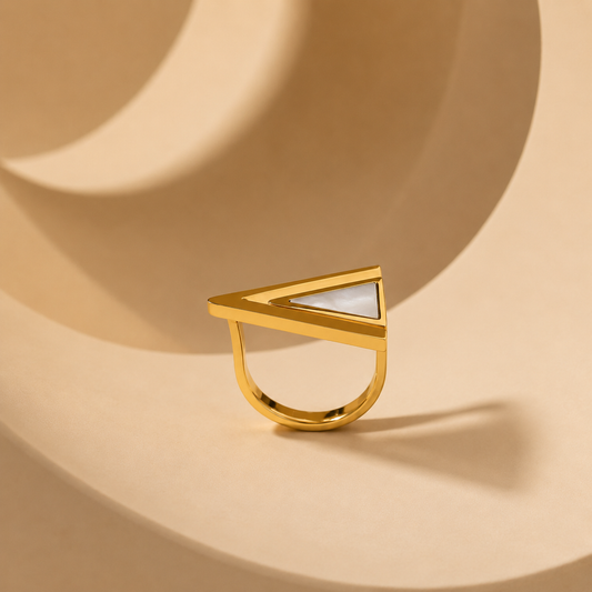 Demi Fine Contemporary Triangle Ring (Size 6 & 7)
