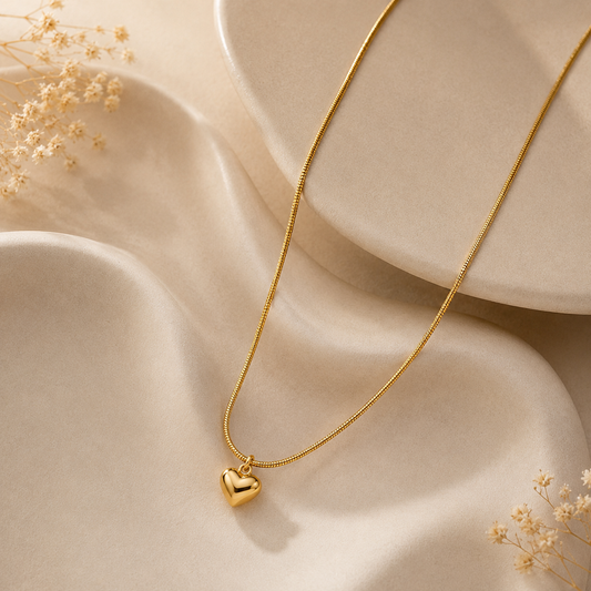Demi Fine Golden Heart Pendant Necklace