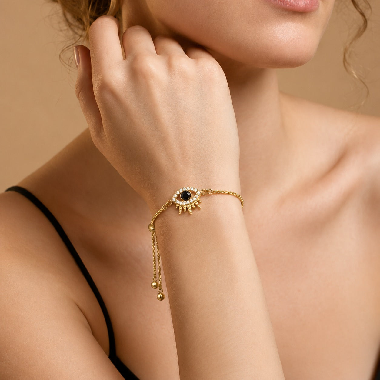 Demi Fine Evil Eye Slider Bracelet