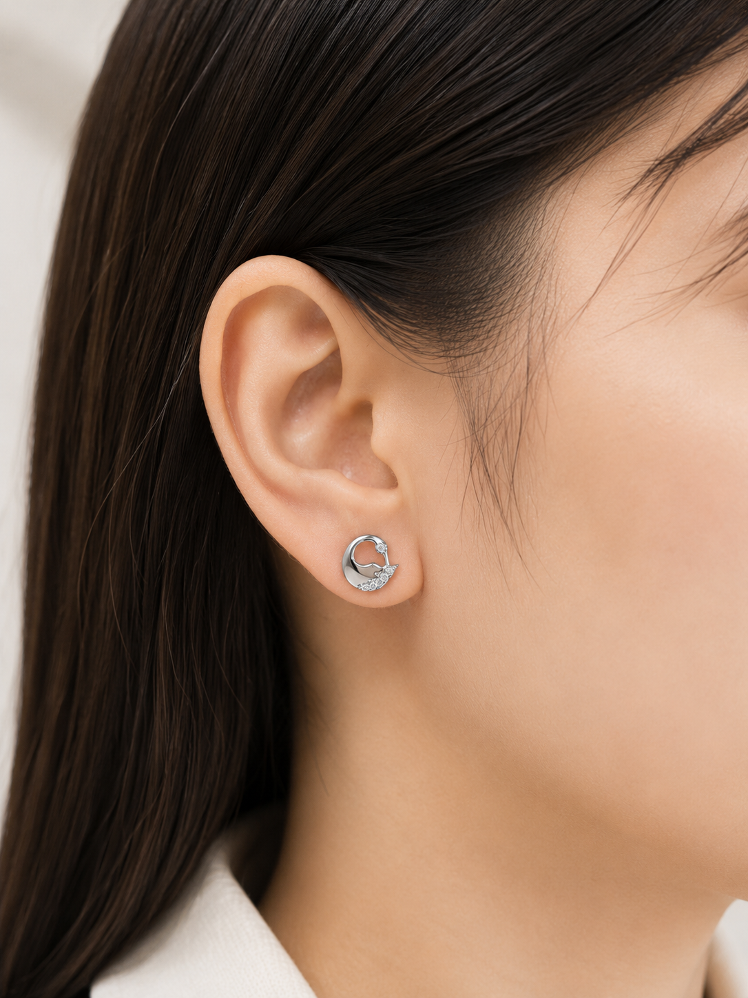 925 Silver Radiant Twist Crystal Earrings