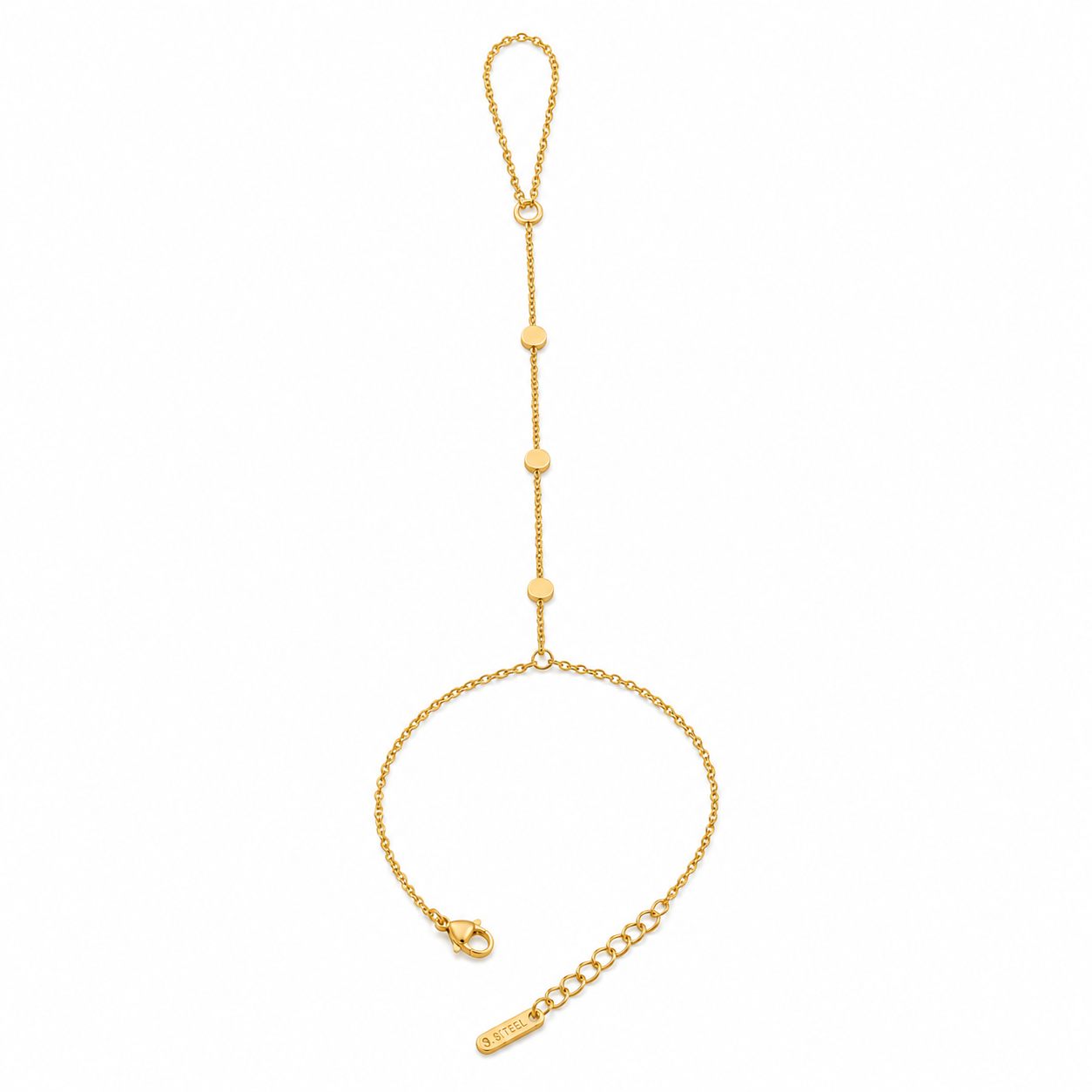 Demi Fine Minimalist Disc Hand Chain Bracelet