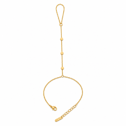 Demi Fine Minimalist Disc Hand Chain Bracelet