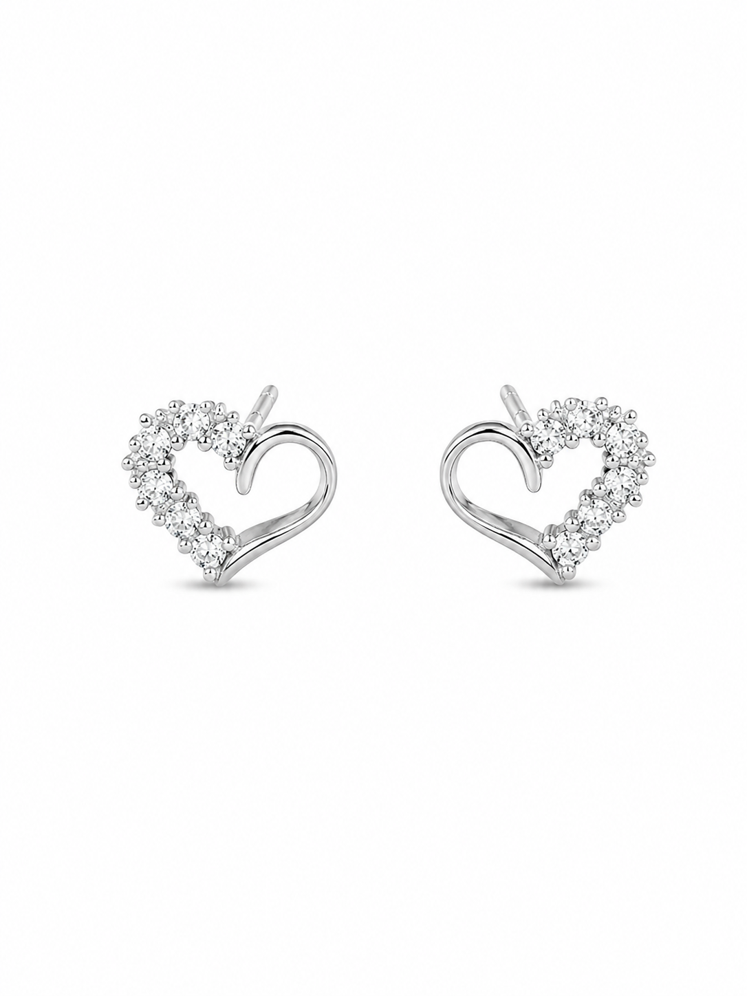 925 Silver Timeless Heart Glow Earrings