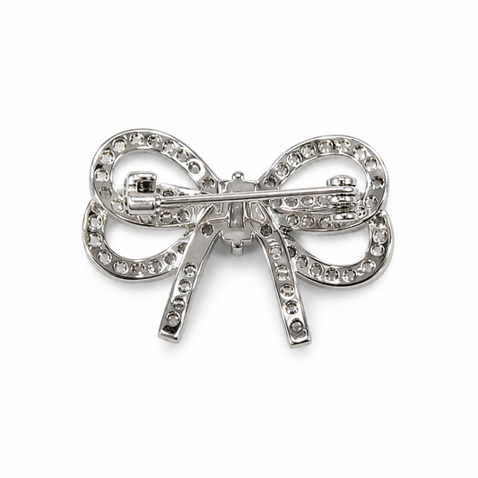 925 Silver Ribbon Spark Brooch