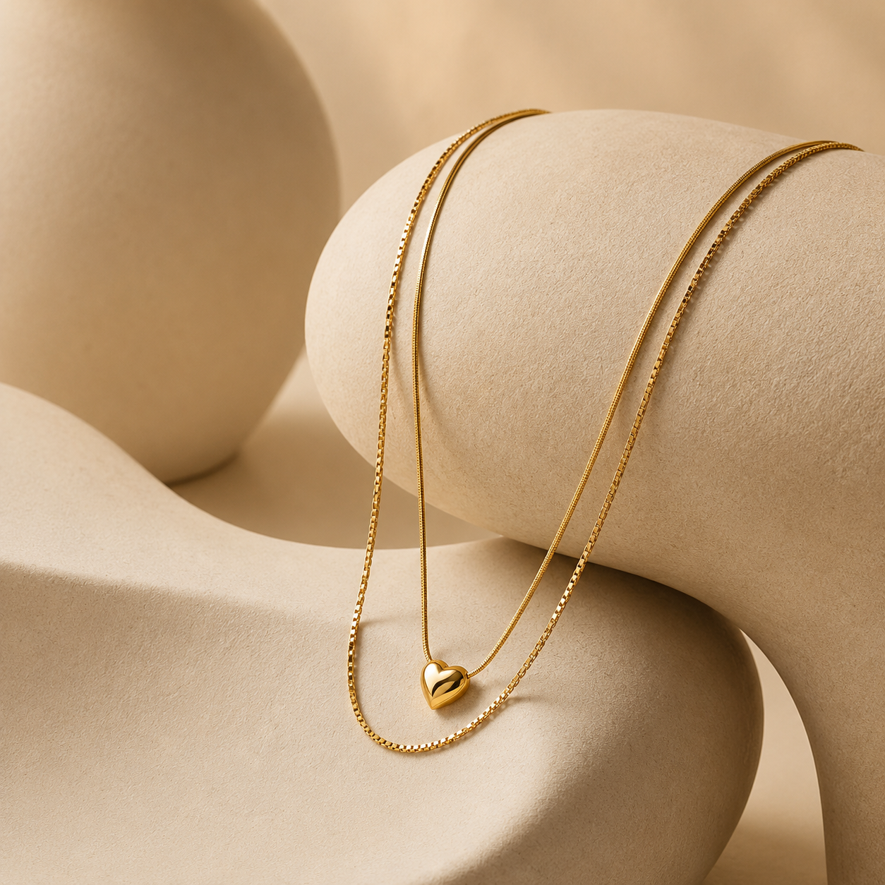 Demi Fine Golden Heart Layered Necklace
