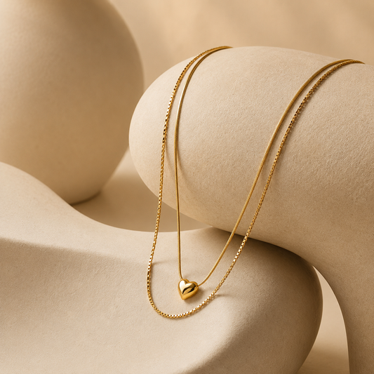 Demi Fine Golden Heart Layered Necklace