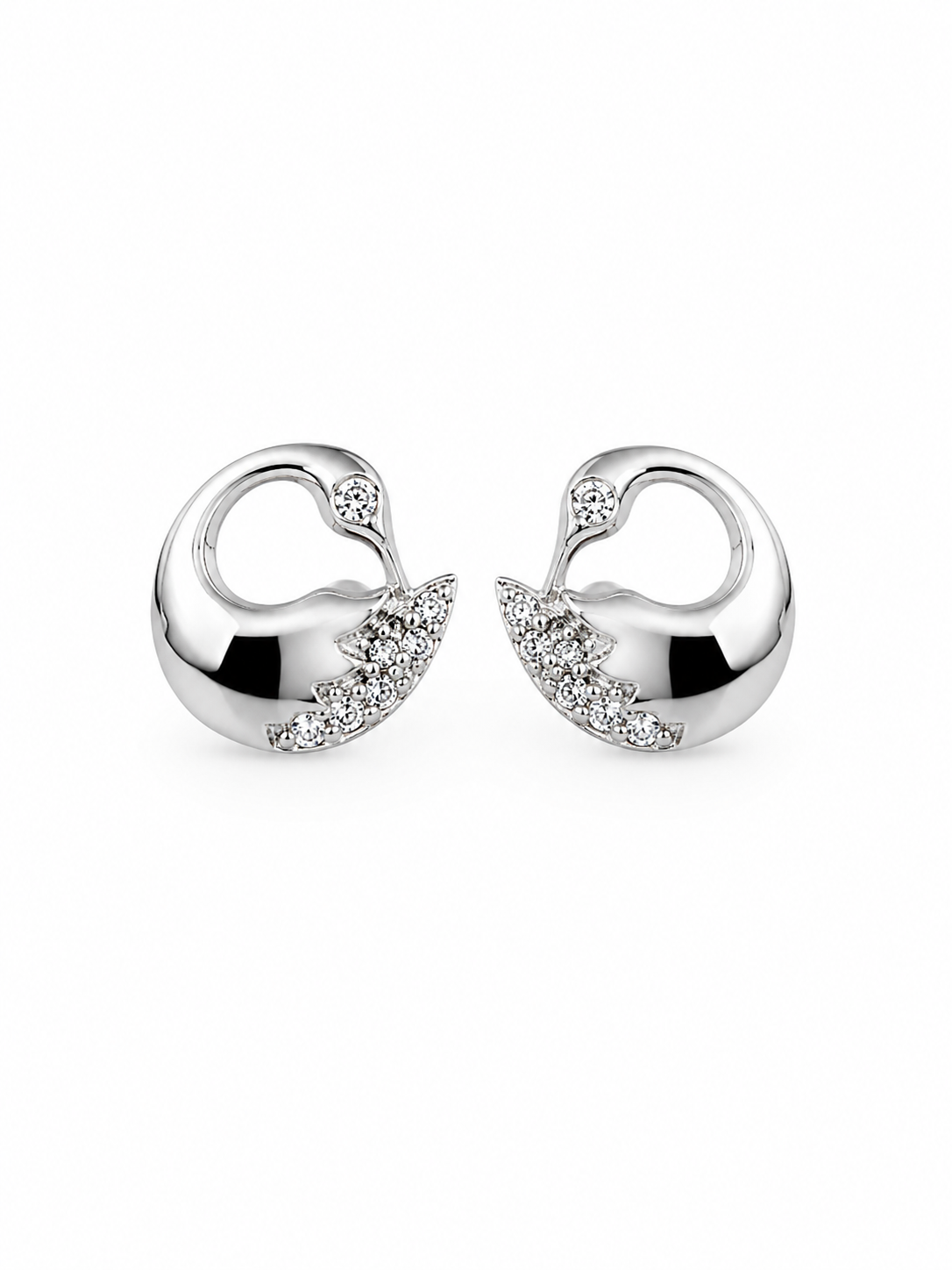 925 Silver Radiant Twist Crystal Earrings
