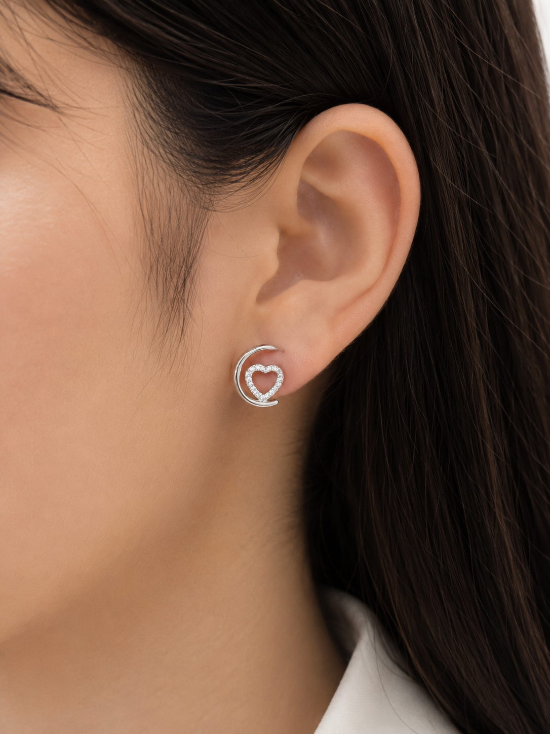 925 Silver Crystal Embrace Hoops