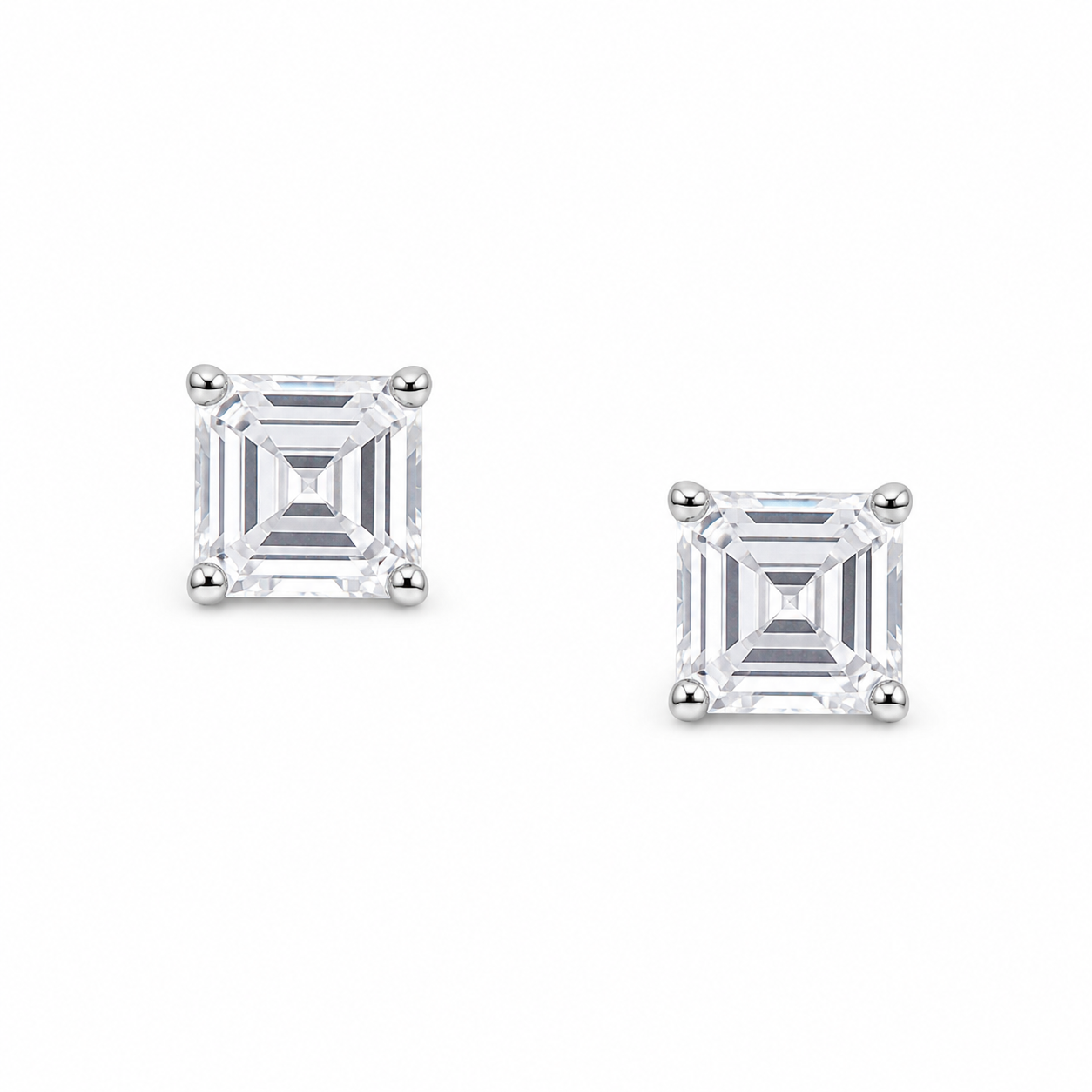 Silver Square Slay Studs