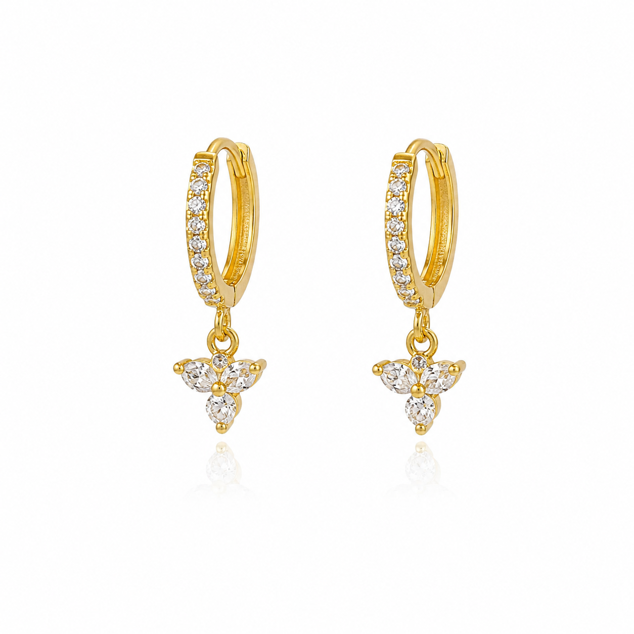 Demi Fine Flutter Bloom Hoop Earrings