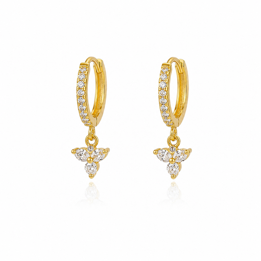 Demi Fine Flutter Bloom Hoop Earrings