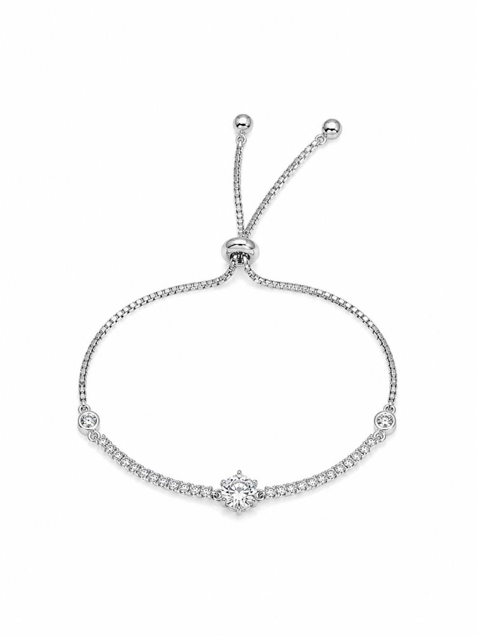 925 Silver Solitaire Sparkling Tennis Bracelet
