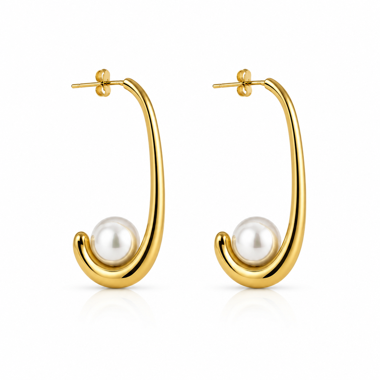 Demi Fine Aura Pearl Hoops