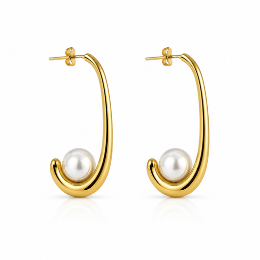 Demi Fine Aura Pearl Hoops