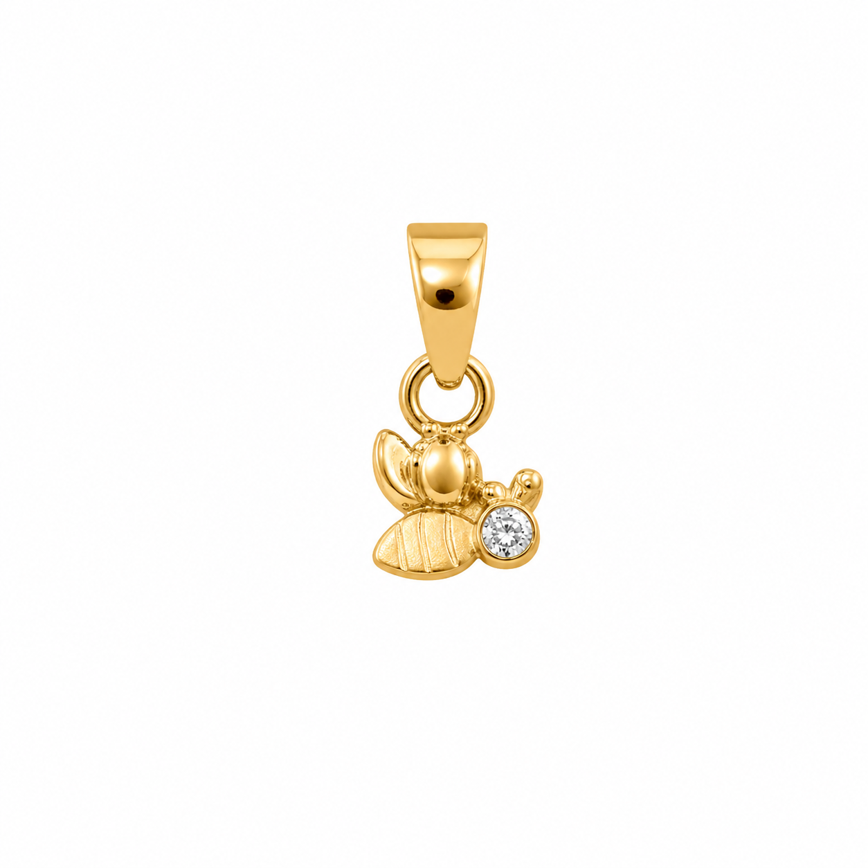 9K Gold Diamond Bee Pendant