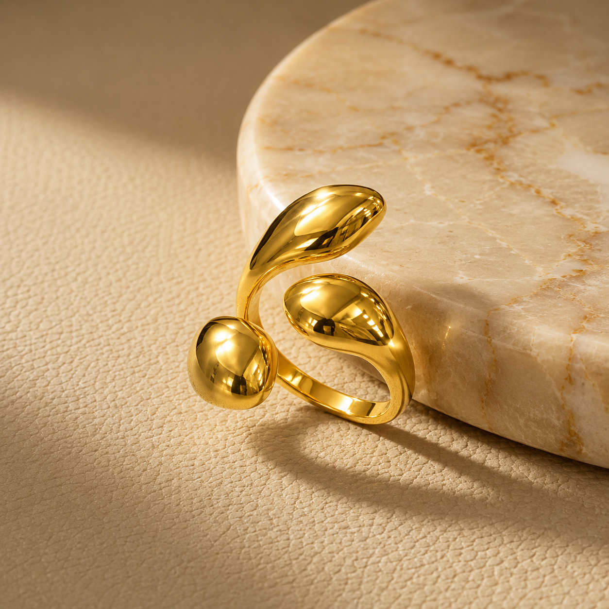 Demi Fine Sculptural Gold Open Ring
