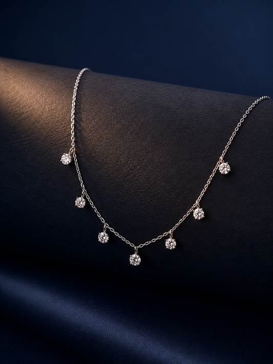 925 Silver Starlight Station Drop Necklace